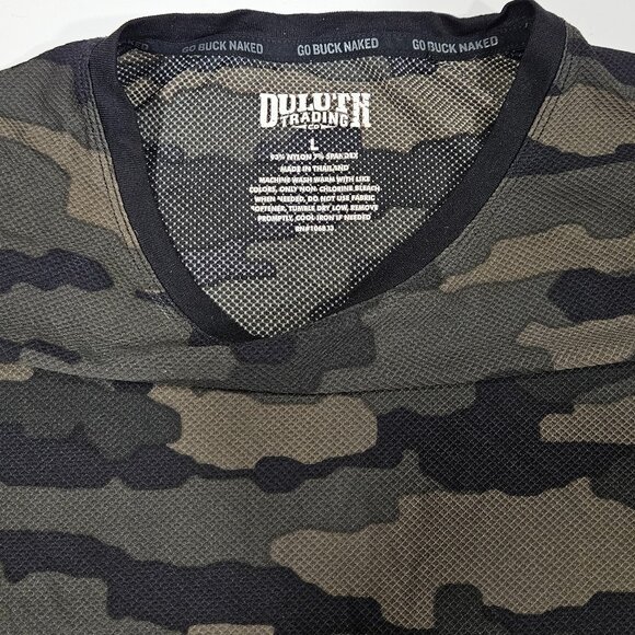Duluth Trading Go Buck Naked Camo Long Sleeve Shirt Men’s Large - Picture 2 of 6